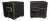 Black Murano Glass and Brass Nightstands from Justfurnituress SRL, Set of 2 For Sale