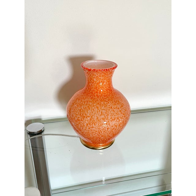 Glass Orange Murano Table Lamp from La Murrina, 1990s For Sale - Image 7 of 16