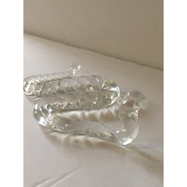 1970s Hand Blown Glass Snake For Sale - Image 10 of 11