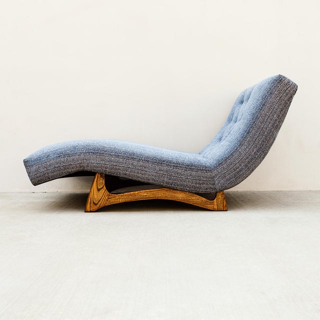 Wood Restored 1960s Mid Century Modern Adrian Pearsall Wave Chaise Lounge, Attributed For Sale - Image 7 of 11