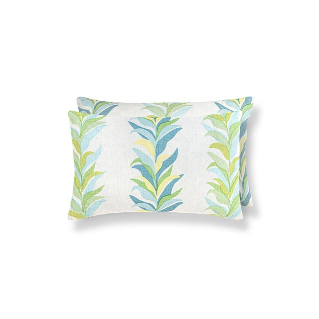Contemporary The House Of Scalamandré Chira Island Lumbar Pillow In Beachglass For Sale - Image 3 of 3