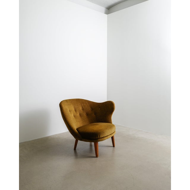 Swedish Mid-Century Sculptural Thumb / Gary Armchair in Velvet by Arne Norell, 1950s For Sale - Image 3 of 7