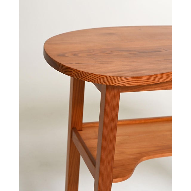 Nordic Pine Console Table with Shelf, 1950s For Sale - Image 6 of 8