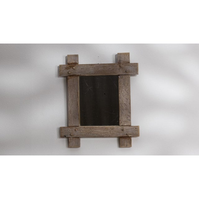 Antique White 19th Century France Antique White Wood Mirror For Sale - Image 8 of 10
