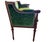 French Antique Louis XVI Emerald Green Silk Velvet Sofa Settee For Sale - Image 3 of 4