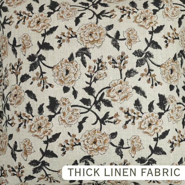 Thick Linen Frill Pillow Cover Decorative Ruffle Cushion for Sofa, Bed & Chair 22x22 Inch- Rameswaram For Sale - Image 6 of 6