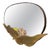 Vintage Brass Floral Mirror, 1960s For Sale
