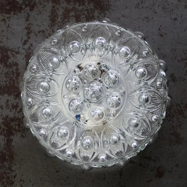 Mid-Century Clear Glass Sconce For Sale - Image 6 of 8
