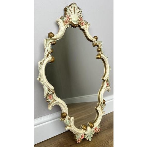Vintage French Shabby Chic Ornate Wall Mirror For Sale - Image 12 of 12