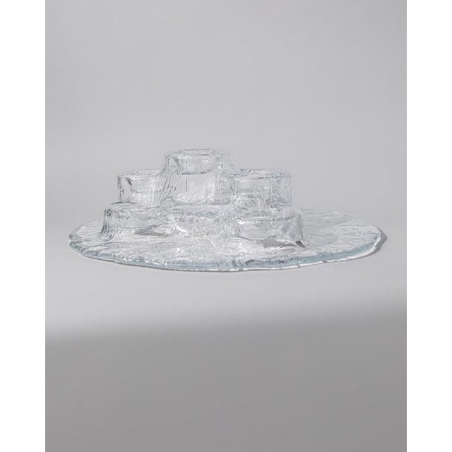 Vintage Scandinavian Glass Vulcano Candleholder by Pertti Kallioinen for Muurla, 1970s For Sale - Image 11 of 11