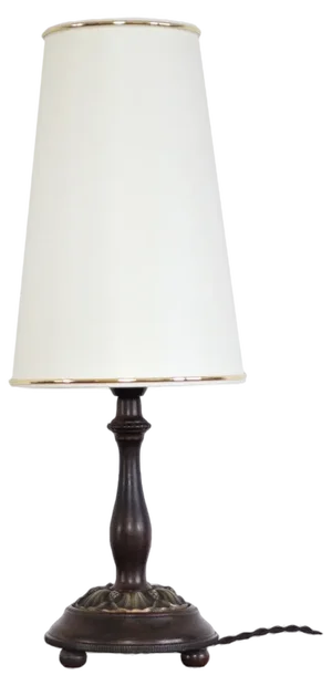Art Nouveau Table Lamp in Brass and Wood