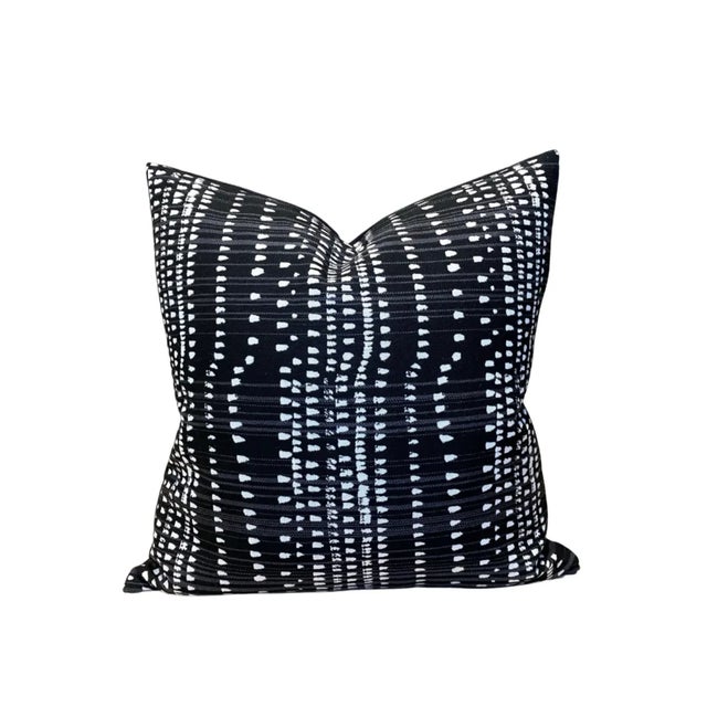 Modern Cape Town Woven Pillow Cover in Black, Indoor Outdoor Pillow - 20x20 For Sale - Image 3 of 3