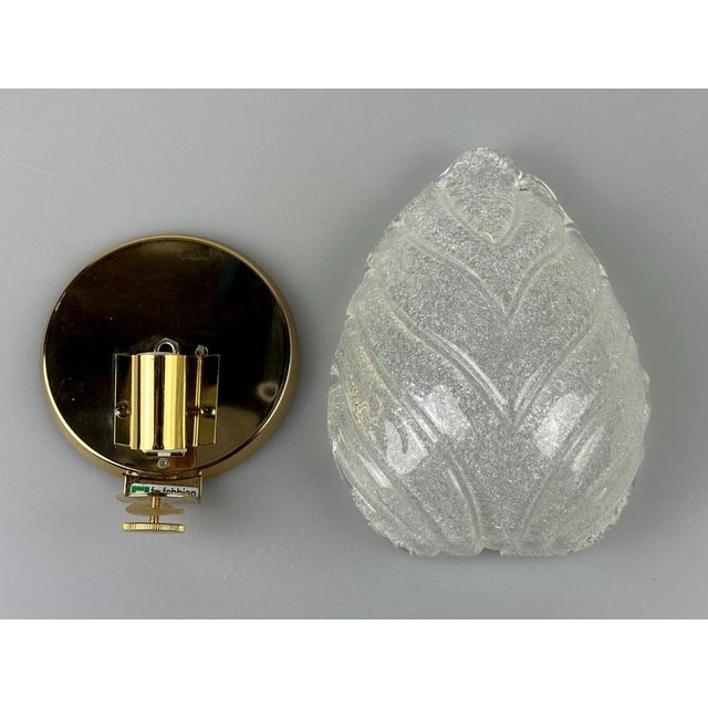 Spage Age Wall Lamp in Glass & Brass, 1970s For Sale - Image 6 of 18