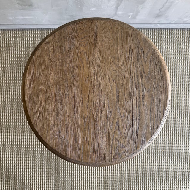 Bellows Side Table in White Oak With Barley Twist Leg Details For Sale - Image 11 of 11