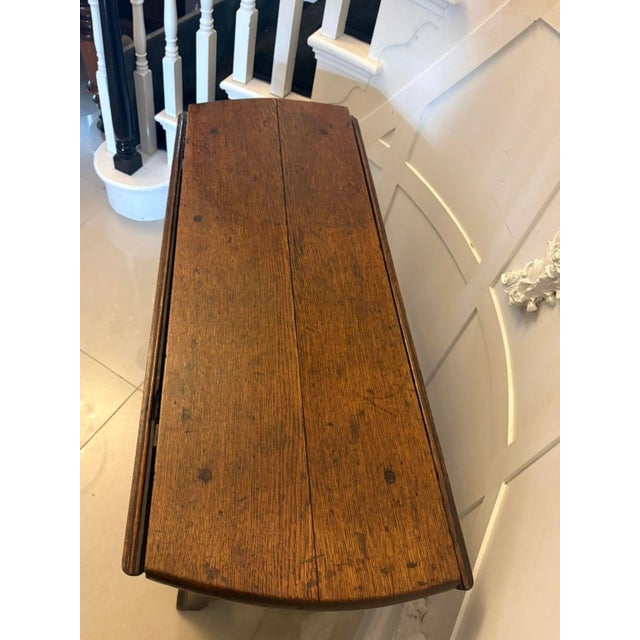 Antique Oak Gateleg Drop Leaf Dining Table, 1680s For Sale - Image 11 of 17