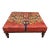 Tree Pattern Rug Upholstered Walnut Coffee Table For Sale