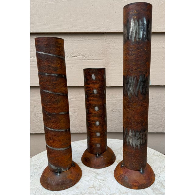 LastChance!Brutalist Folk Art Vases For Sale - Image 4 of 6