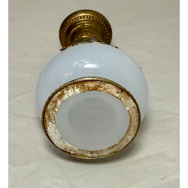 Antique 19c French Palais Royal Ormolu Bronze Opaline Glass Scent Perfume Bottle For Sale - Image 12 of 13