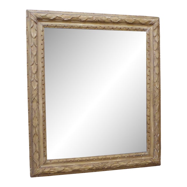 Antique Neoclassical Style Carved Wood Mirror For Sale