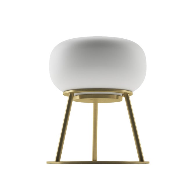 TRIPOD Rechargeable Cordless LED Table Lamp, 3-Levels Brightness Touch Sensor Control, Brushed Brass For Sale - Image 4 of 14