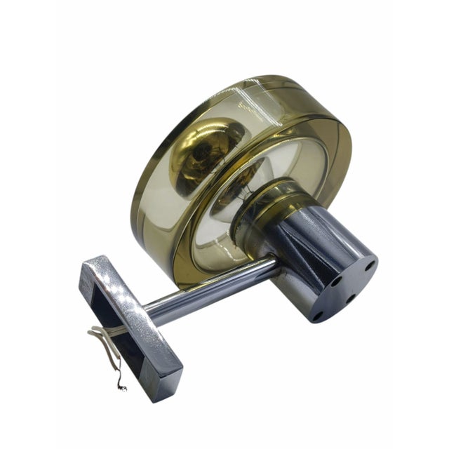 1960s Amber Glass Wall Lamp by Flavio Poli for Seguso, Italy, 1960s For Sale - Image 5 of 8