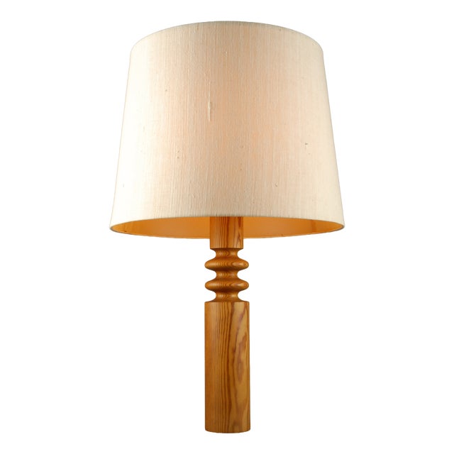 Pine Table Lamp by Uno Kristiansson for Luxus, 1970s For Sale