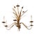 Vintage 6-Light Italian Bulrush Toleware Chandelier For Sale