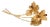 Vintage 18k Yellow Gold Fancy Triple Flower Leaf Sprig Brooch For Sale