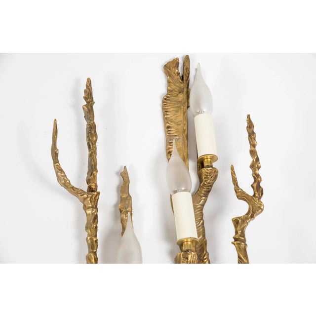 Mid-Century Modern Wall Lights in the Style of Felix Agostini, 1960s, Set of 2 For Sale - Image 3 of 9