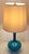 Vintage Table Lamp with Blue Glass Base, 1970s For Sale - Image 3 of 7