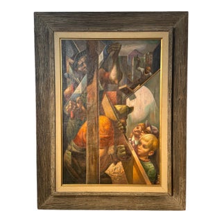 Michael Lenson “ the Watchers “ Circa 1940, Framed For Sale