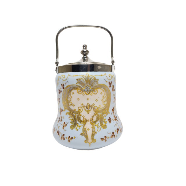 Blue Art Nouveau Danish Biscuit Box, 1890s For Sale - Image 8 of 8