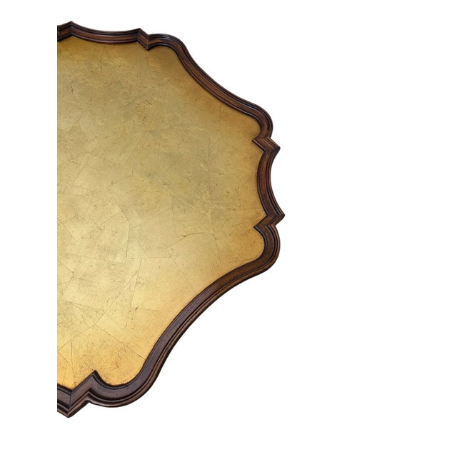 Vintage Faux Bamboo Coffee Table Gold Leaf Italian Regency For Sale - Image 10 of 15