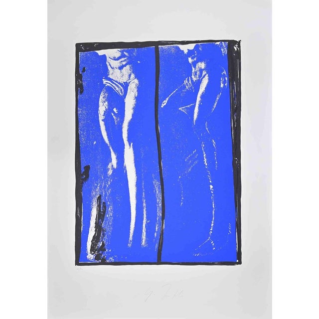 Contemporary Mino Trafeli, Composition, Lithograph, 1980s For Sale - Image 3 of 3