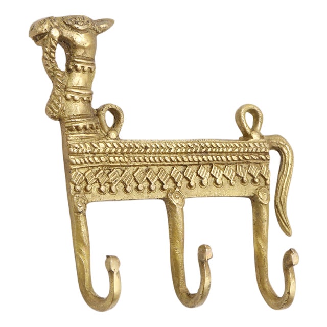 Bohemian Brass Camel Wall Hooks For Sale