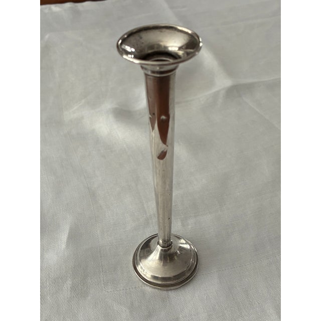 Mid-Century Sterling Silver Trumpet Bud Vase For Sale In Philadelphia - Image 6 of 8