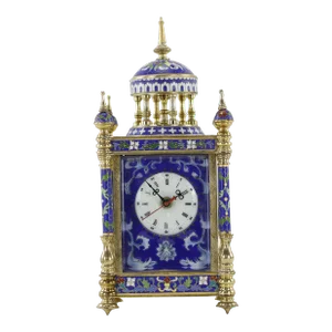 Vintage Chinese Cloisonné Mantle Clock