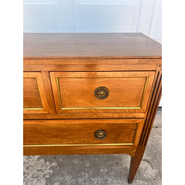 French 19th Century Louis XVI Solid Walnut Chest of Drawers For Sale - Image 4 of 12
