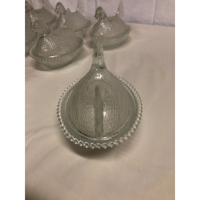 Vintage 1980s Glass Chicken Figure Bowl or Candy Dish For Sale - Image 9 of 12