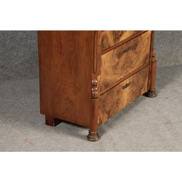 Brown Antique Louis Phillipe Secretary in Walnut, 1860 For Sale - Image 8 of 18