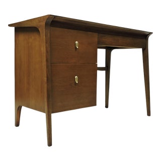 1950s Drexel Profile Mid-Century Modern Walnut K95 Desk by John Van Koert For Sale