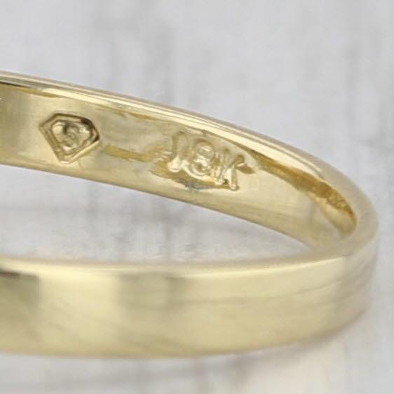 0.50ct Blue Sapphire Solitaire Ring 18k Yellow Gold Platinum Sz 5 Cathedral Band For Sale In Greensboro - Image 6 of 7