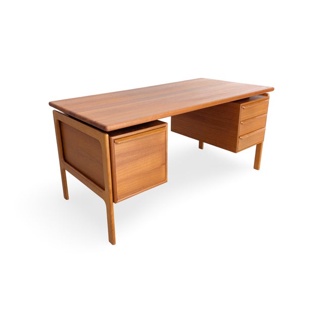 Mid-Century Teak Desk from GV Gaasvig For Sale - Image 5 of 10