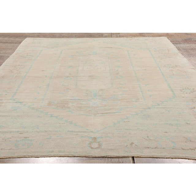 Beige Vintage Turkish Oushak Rug, 05'09 X 08'10 For Sale - Image 8 of 10