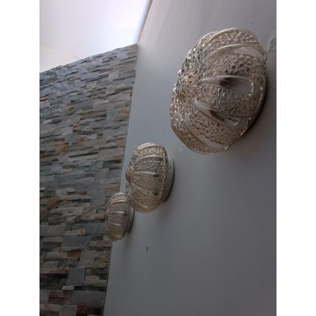 1970s Bubble Wall Sconces by Helena Tynell for Glashütte Limburg, 1970s, Set of 3 For Sale - Image 5 of 11