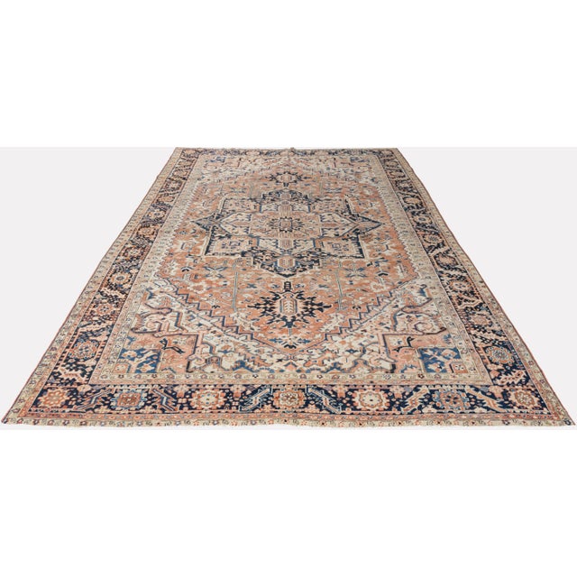 Vintage Heriz Rug 9'2 X 12'11 For Sale - Image 13 of 17