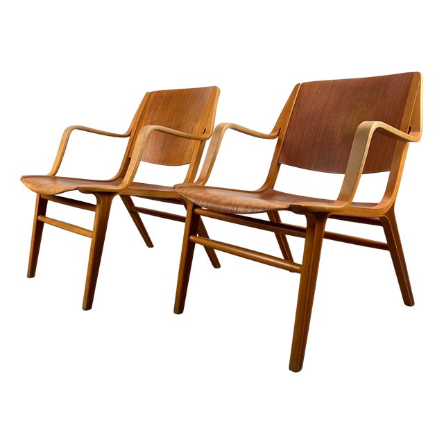 HM11 AX Chairs by Peter Hvidt & Orla Mølgaard-Nielsen for Fritz Hansen, Denmark, 1960s, Set of 2 For Sale