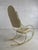 Italian Rocking Chair in Brass and Beige Skaï, 1950s For Sale - Image 3 of 13