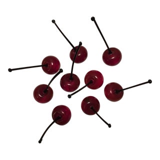 Murano Glass Cherries - Set of 9 For Sale