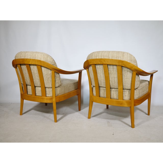 Mid-Century Cherry Wood Club Chairs by Klaus Warzecha for Wilhelm Knoll, 1970s, Set of 2 For Sale - Image 4 of 10